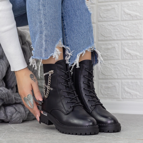 Női bakancs Nathalie Fekete, 2 - Kalapod.hu