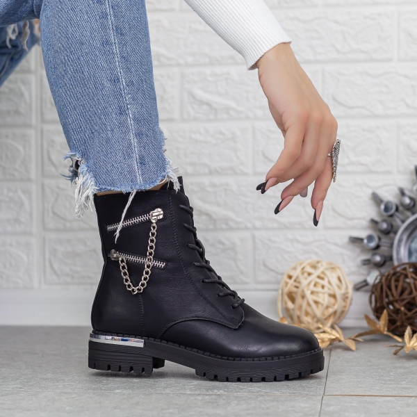 Női bakancs Nathalie Fekete, 3 - Kalapod.hu