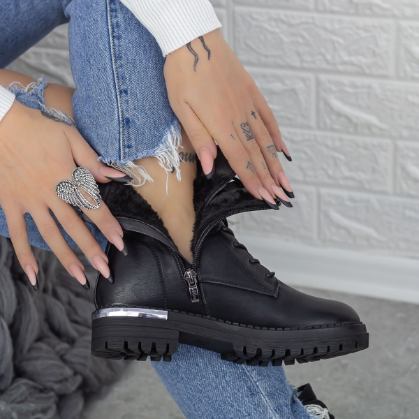 Női bakancs Nathalie Fekete, 6 - Kalapod.hu