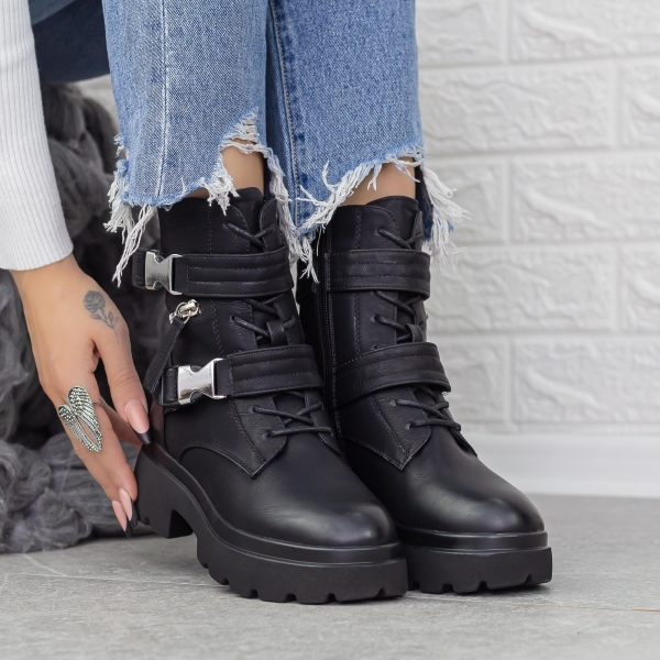 Női platform bakancs Mihani Fekete, 2 - Kalapod.hu