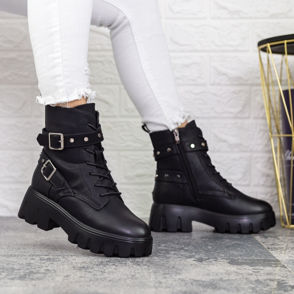 Női platform bakancs Mihera Fekete - Kalapod.hu