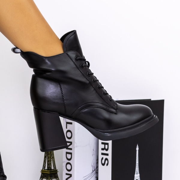 Vastag sarkú bokacsizma Onara Fekete, 2 - Kalapod.hu