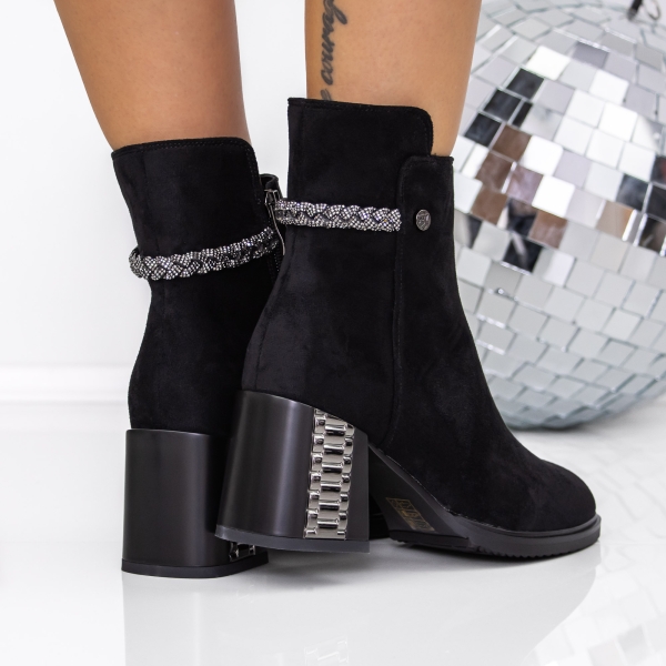 Vastag sarkú bokacsizma Livona Fekete, 4 - Kalapod.hu