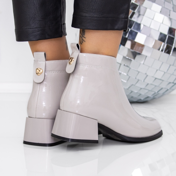 Vastag sarkú bokacsizma Navira Szürke, 4 - Kalapod.hu