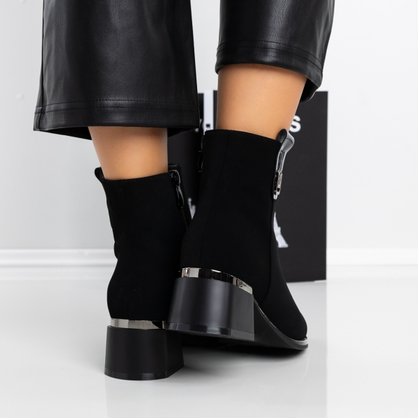 Vastag sarkú bokacsizma Meriva Fekete, 5 - Kalapod.hu