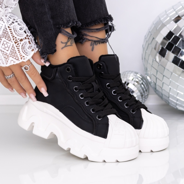 Női platform bakancs Onita Fekete - Kalapod.hu