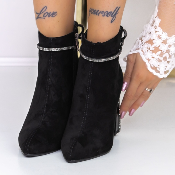 Női bokacsizma sarkú és platform Nazara Fekete, 3 - Kalapod.hu