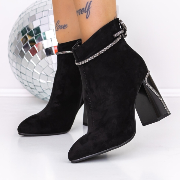 Női bokacsizma sarkú és platform Nazara Fekete, 4 - Kalapod.hu