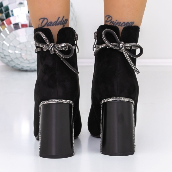 Női bokacsizma sarkú és platform Nazara Fekete, 5 - Kalapod.hu