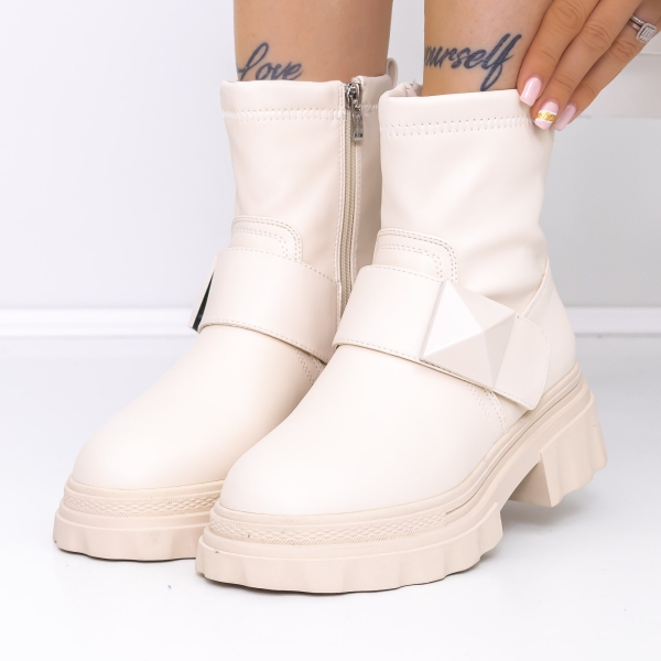 Puha női csizma Adeza Bézs, 2 - Kalapod.hu