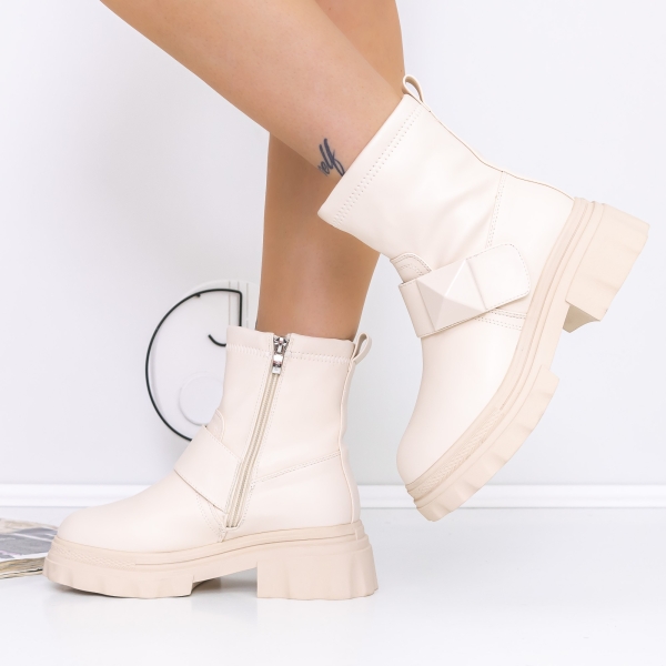 Puha női csizma Adeza Bézs, 3 - Kalapod.hu