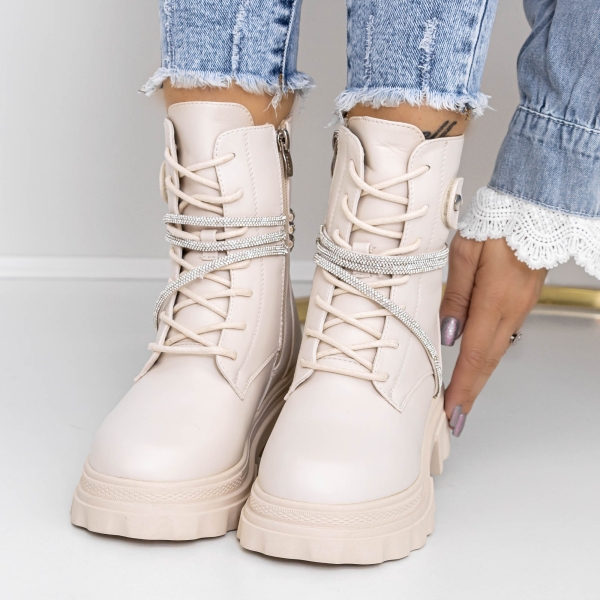 Puha női csizma Ecora  Bézs, 2 - Kalapod.hu