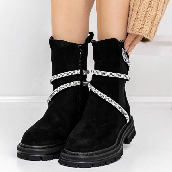 Tavaszi-őszi női csizma Varuna Fekete, 2 - Kalapod.hu