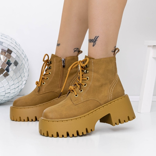 Tavaszi-őszi női csizma Adana Sárga - Kalapod.hu