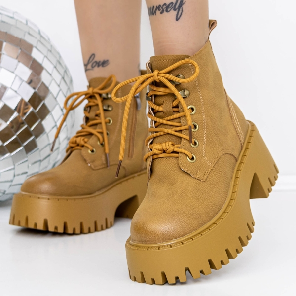 Tavaszi-őszi női csizma Adana Sárga, 3 - Kalapod.hu