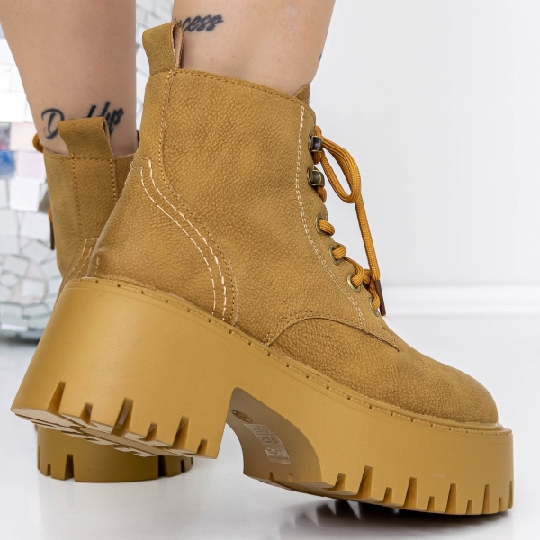Tavaszi-őszi női csizma Adana Sárga, 4 - Kalapod.hu