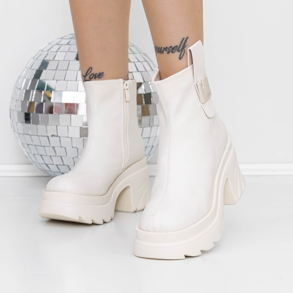 Tavaszi-őszi női csizma Helada Bézs, 3 - Kalapod.hu