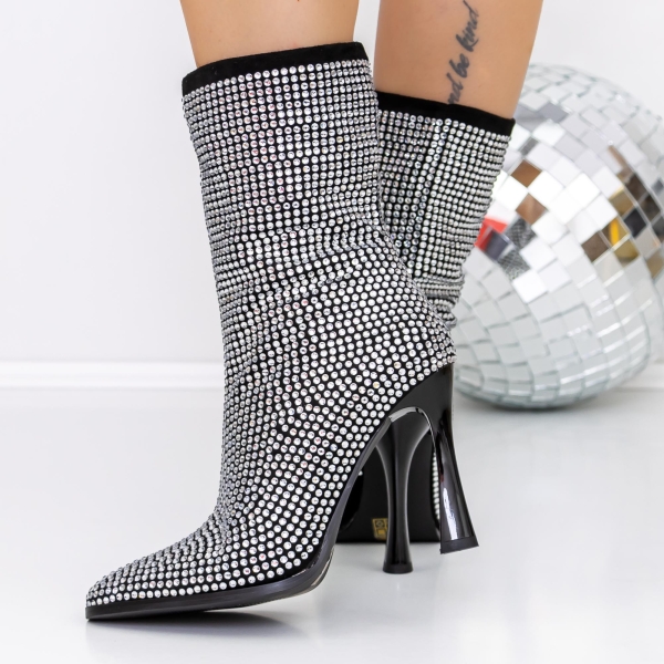 Vékony sarkú bokacsizma Advora Fekete, 5 - Kalapod.hu