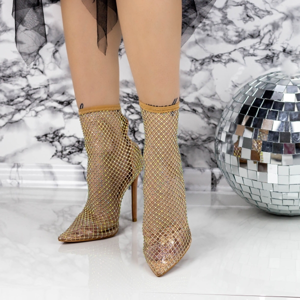 Vékony sarkú bokacsizma Carada Őszibarack, 2 - Kalapod.hu