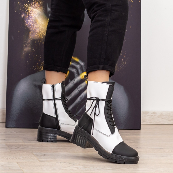 Női Bakancs Enada Fekete-Fehér, 4 - Kalapod.hu