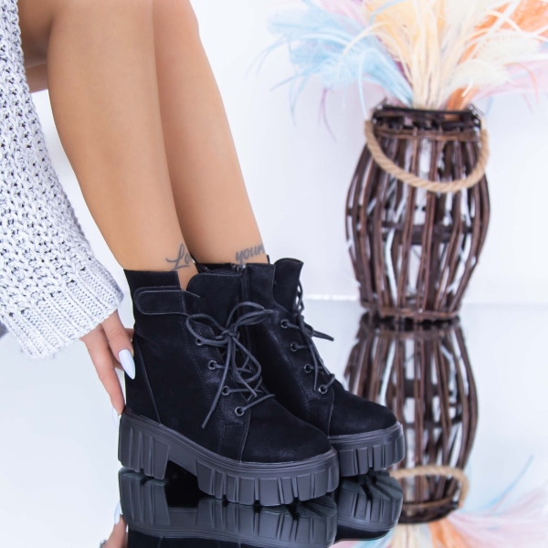 Női bakancs Evalada Fekete, 2 - Kalapod.hu