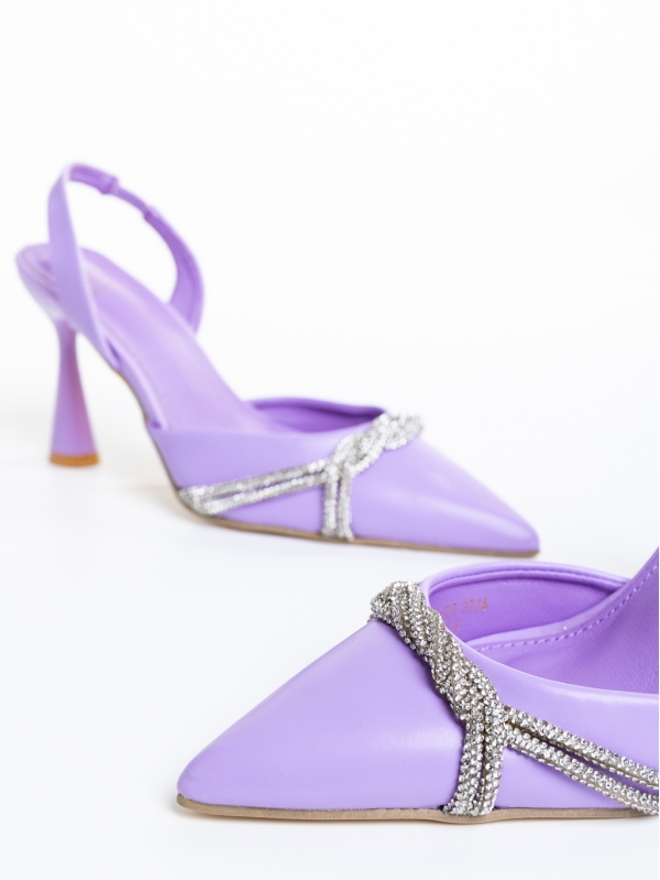 Lesia lila női cipő, műbőrből készült, 6 - Kalapod.hu