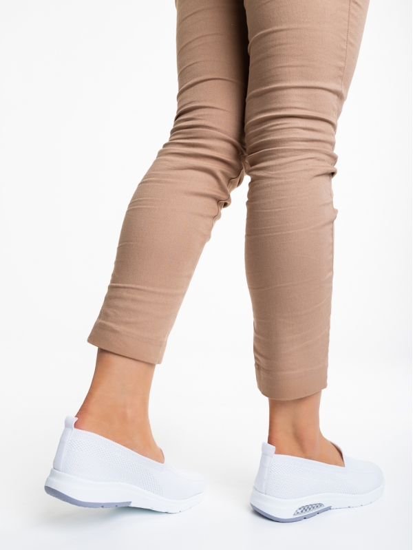 Hadasa fehér női sportcipő, textil anyagból készült, 4 - Kalapod.hu