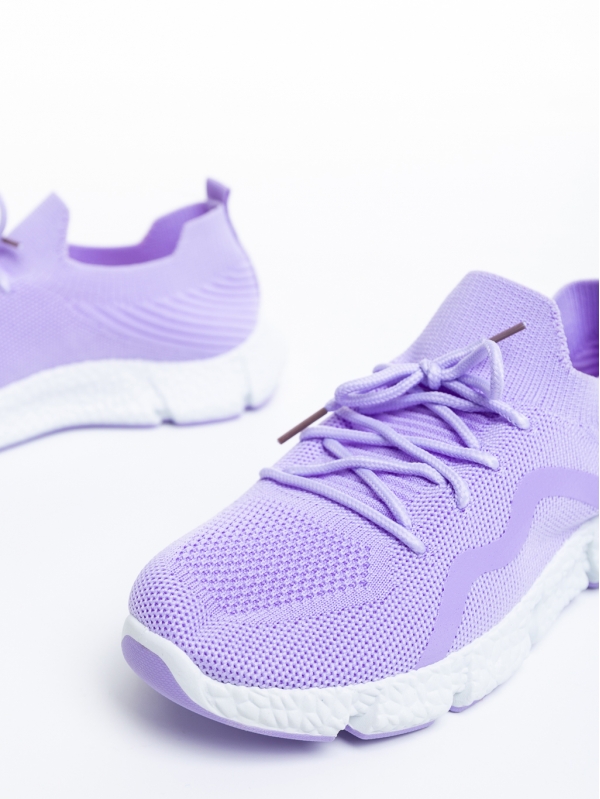 Persis lila női sportcipő, textil anyagból készült, 8 - Kalapod.hu