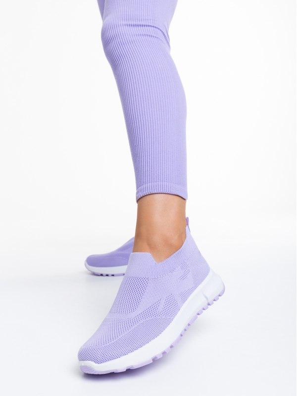 Viviette lila női sportcipő, textil anyagból készült, 2 - Kalapod.hu