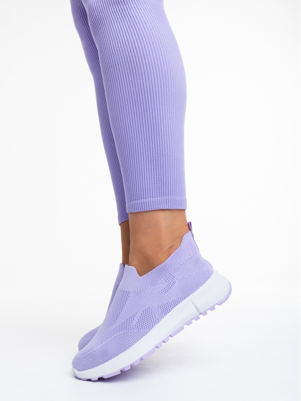 Viviette lila női sportcipő, textil anyagból készült, 3 - Kalapod.hu