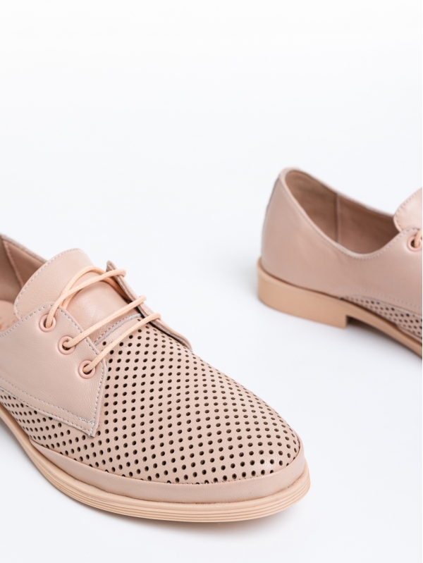 Viera rózsaszín alkalmi női cipő, valódi bőrből készült, 6 - Kalapod.hu