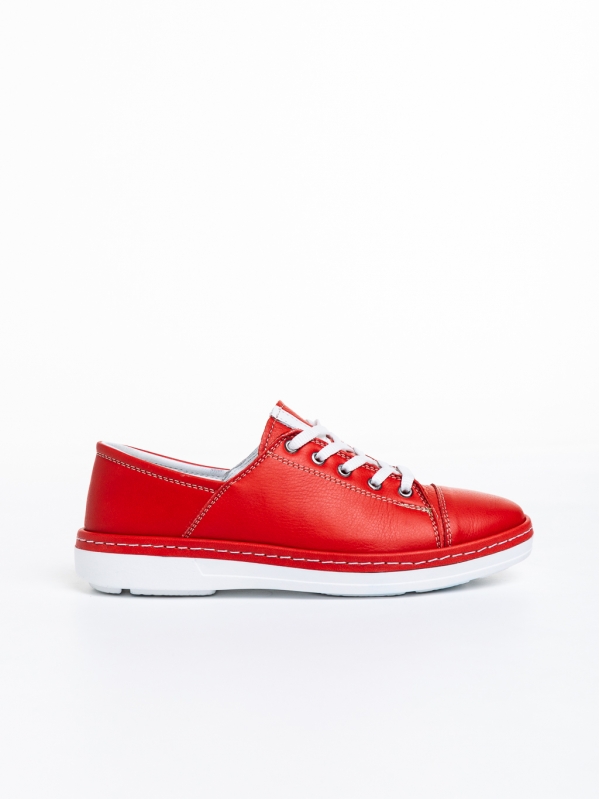 Pravina piros alkalmi női cipő, valódi bőrből készült, 5 - Kalapod.hu