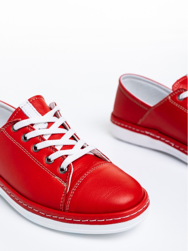 Pravina piros alkalmi női cipő, valódi bőrből készült, 6 - Kalapod.hu
