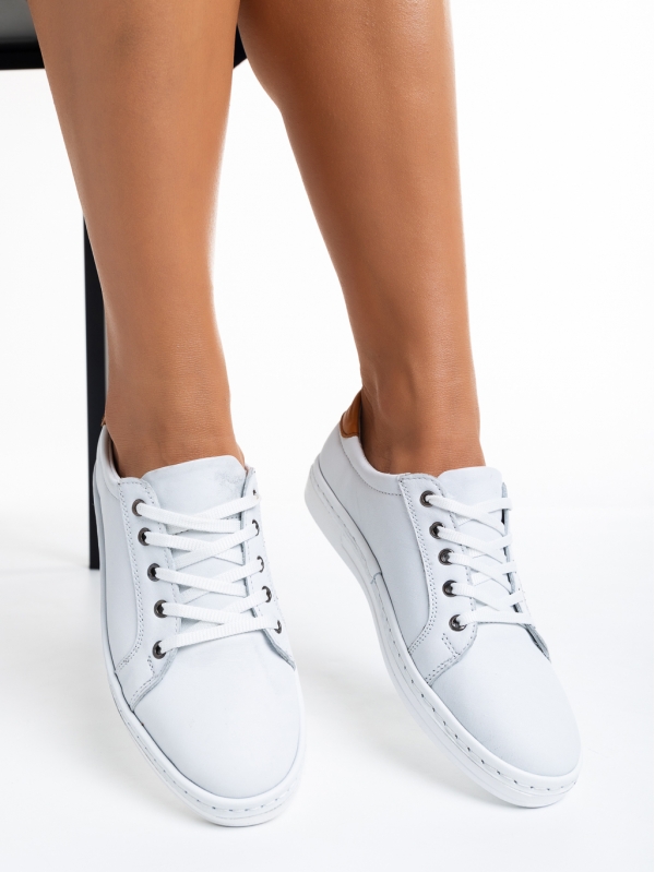 Prossy fehér alkalmi női cipő, valódi bőrből készült, 3 - Kalapod.hu