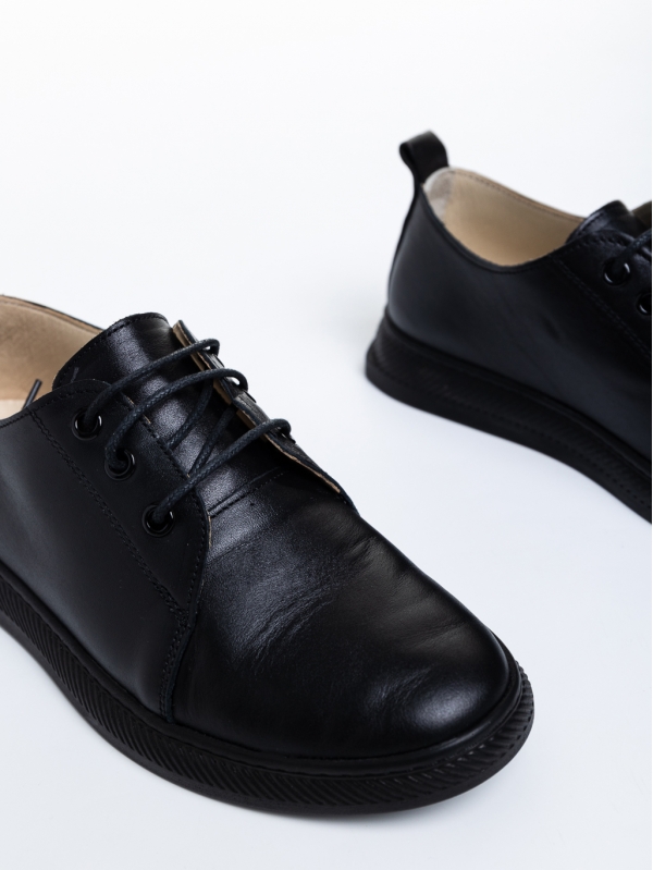 Totty fekete alkalmi női cipő, valódi bőrből készült, 6 - Kalapod.hu