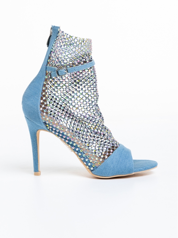 Amayah kék női magassarkú cipő ökológiai bőrből, 5 - Kalapod.hu
