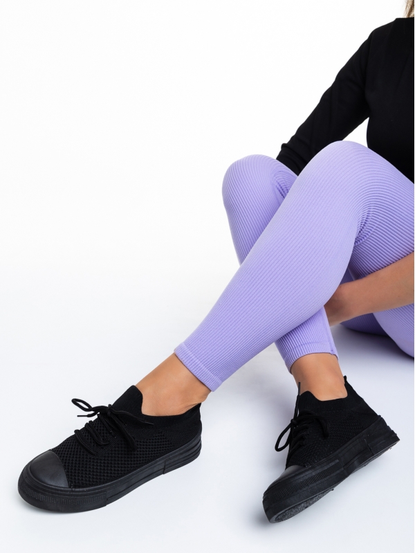 Elexia fekete női tornacipő, textil anyagból készült - Kalapod.hu