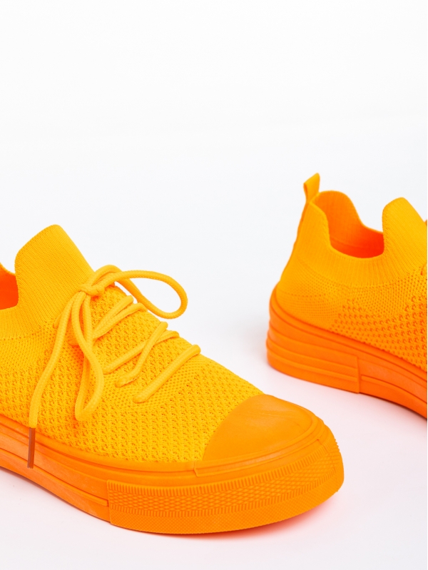 Elexia narancssárga női tornacipő, textil anyagból készült, 6 - Kalapod.hu