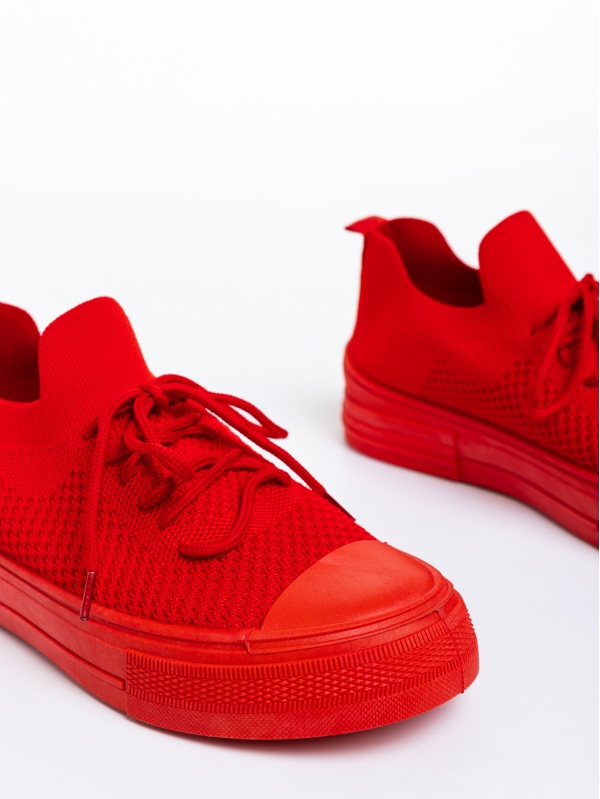 Elexia piros női tornacipő, textil anyagból készült, 7 - Kalapod.hu