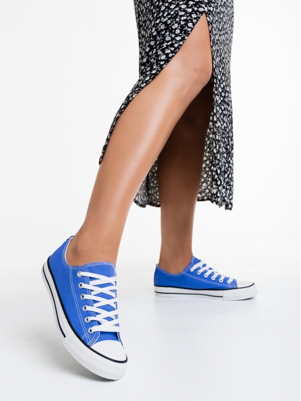 Laraya kék női tornacipő, textil anyagból készült, 3 - Kalapod.hu