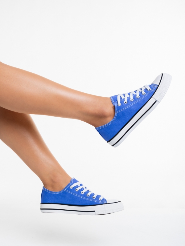 Laraya kék női tornacipő, textil anyagból készült, 4 - Kalapod.hu