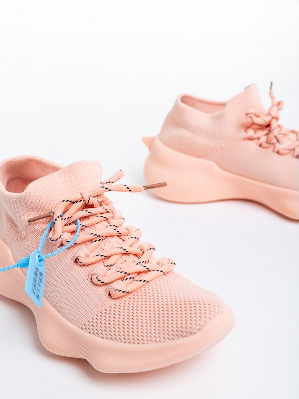 Lacrecia rózsaszín női sportcipő, textil anyagból készült, 6 - Kalapod.hu