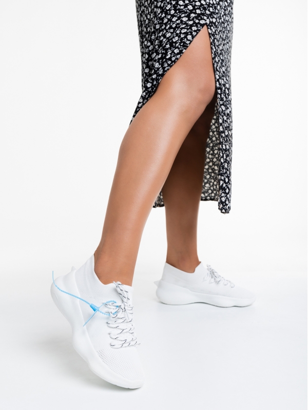 Lacrecia fehér női sportcipő, textil anyagból készült, 3 - Kalapod.hu