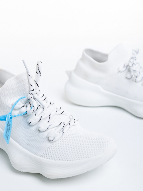 Lacrecia fehér női sportcipő, textil anyagból készült, 6 - Kalapod.hu