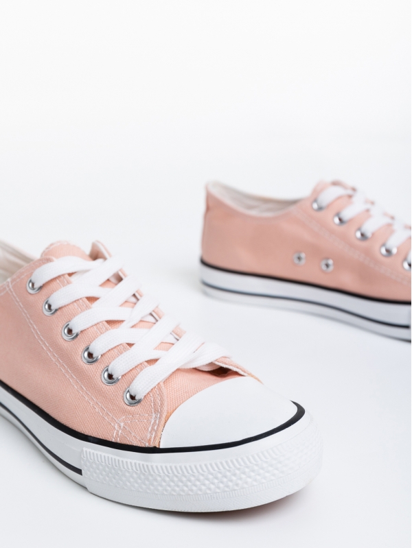 Tenesia rózsaszín női tornacipő textil anyagból, 6 - Kalapod.hu