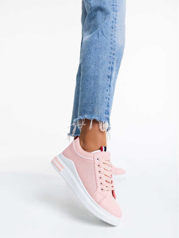 Latanya rózsaszínű , női sport cipő, ökológiai bőrből, 3 - Kalapod.hu