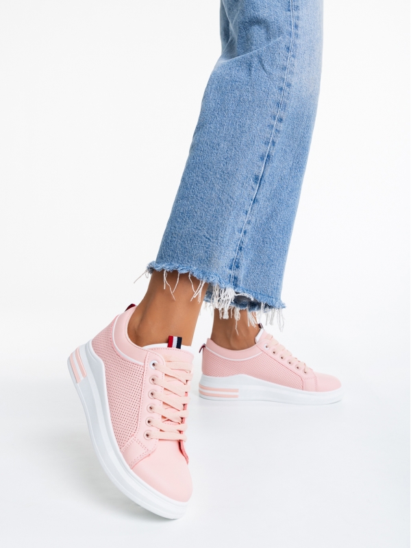 Latanya rózsaszínű , női sport cipő, ökológiai bőrből - Kalapod.hu