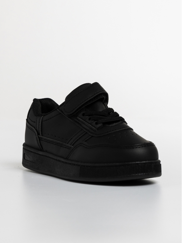 Navi fekete, gyerek sport cipő,  ökológiai bőrből - Kalapod.hu