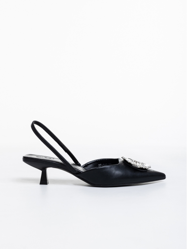 Salinda fekete, női cipő, ökológiai bőrből, 5 - Kalapod.hu