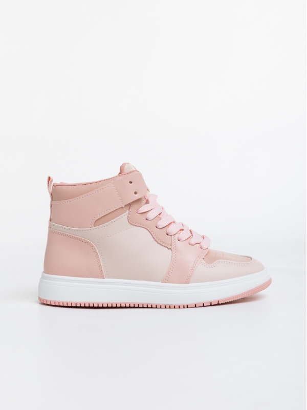 Saskia rózsaszín női sport cipő  ökológiai bőrből, 5 - Kalapod.hu